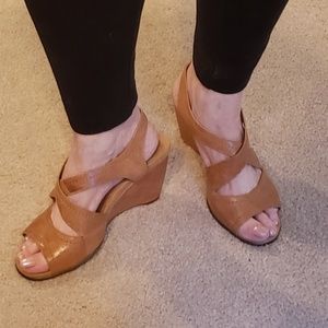 Aerosoles Leather Wedge Sandals
